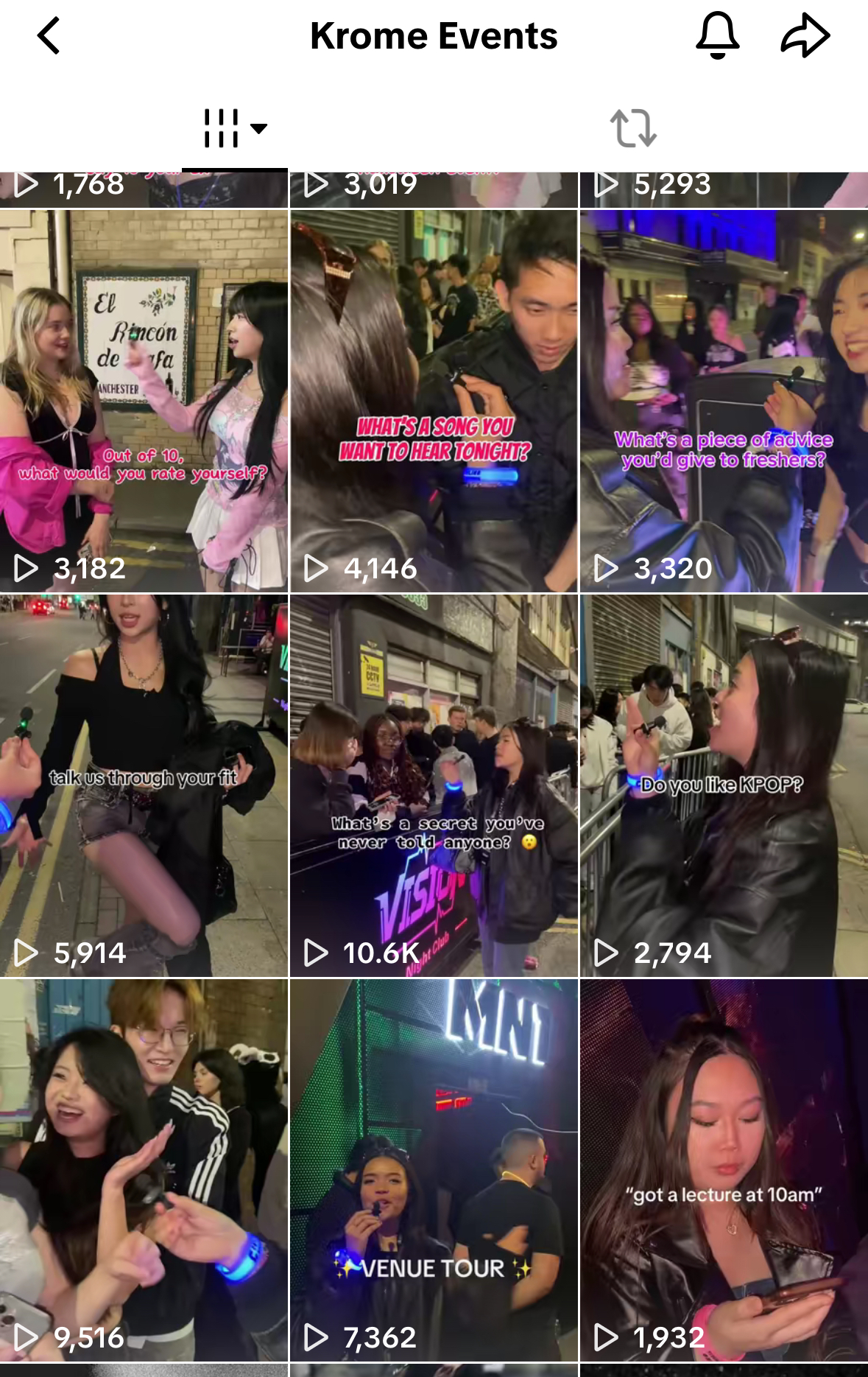 Multiple viral videos for Krome Events